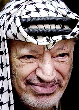 LIGGER FOR D�DEN: Yassir Arafat (75).