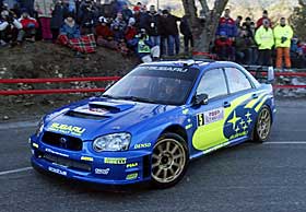 SPARTE NYE BILEN: Petter Solberg sparte sin flunkende nye bil og kj�rte inn til kun sjetteplass under f�rste etappe av Rally Monte Carlo.