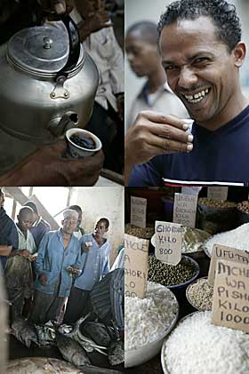 Marked for alt:  P� en rusletur i Stone Town f�r man b�de fundamentalt god kaffe, fisk etter knallhard pruting og forbl�ffende billig krydder.
