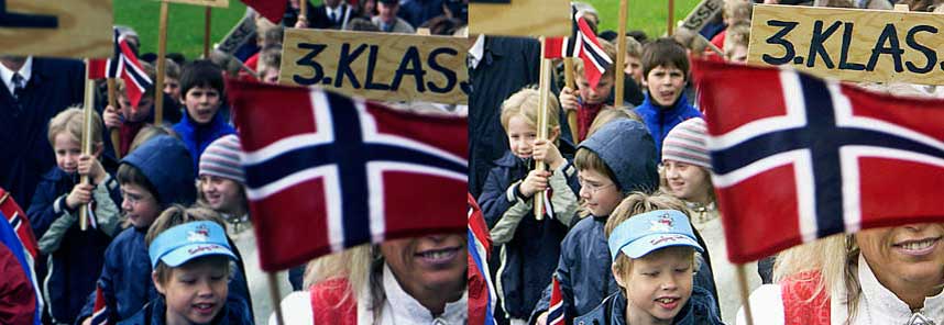 STOR FORSKJELL: Enkel fargeredigering og justering av skarphet gj�r bildet langt bedre.  Se flere eksempler her!