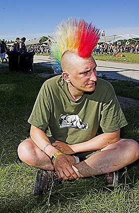 STAMGJEST: Punkeren Tor (30) er en traver p� festivalen, med oppm�te for femtende gang.