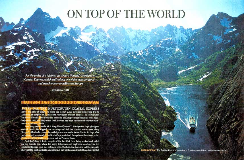  GEDIGEN PR:  Magasinet Time sparer ikke p� godordene i sin omtale av Norge som turistm�l.