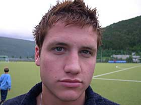TOMAS �ROBERTO� VIK: Med 124 kilometer i timen stakk Tomas av med hederstittelen Norges hardeste skudd.