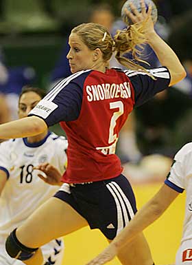 TOPPSCORER: G�ril Snorroeggen scoret flest m�l for Norge.