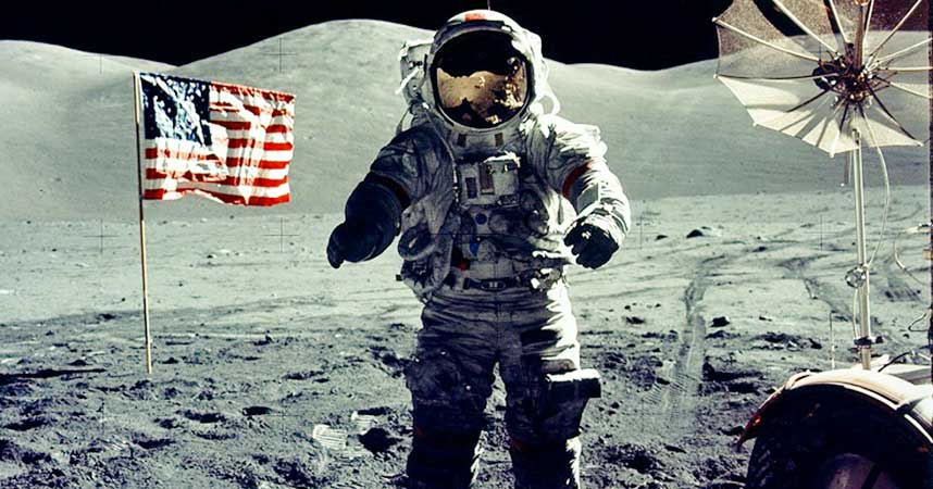 FORRIGE BES�K: Eugene Cernan ble avbildet p� m�nen 19. desember 1972.