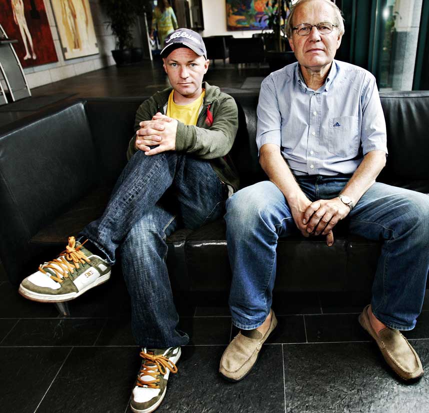SCHEIER UT: Det  hjelper  ikke  at  Ulf Nygaard (til h�yre) har f�tt med seg Arne Scheie. Folk & R�veres nye album er for kjedelig.