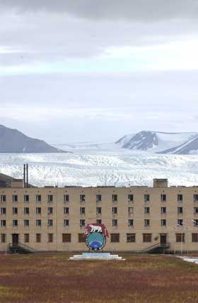 ET SKUE: Med Nordenski�ldsbreen i bakgrunnen.