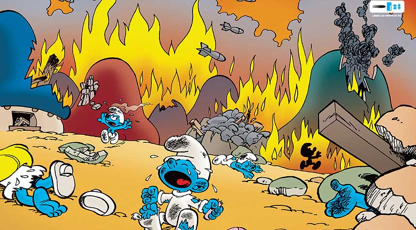 Smurf On Fire