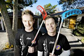 BANDYMEDLEMMER: Henning Finstad (t.v.) og Morten Finstad.