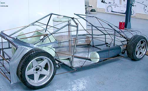 BIL-RAMMA:  Her er ramma til en ny prototype.