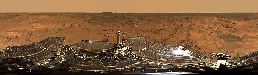 UTENOMJORDISK: Aldri f�r hadde verden sett knivskarpe bilder, tatt fra overflaten p� en annen planet. 4. januar fikk verden se de f�rste bildene fra marsroboten Spirit, som mot alle odds fortsatt virker.