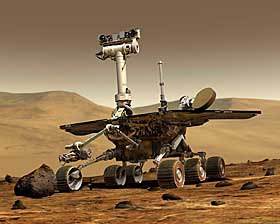 GIR SEG IKKE: Marsrobotene Spirit og Opportunity driver fortsatt forskningsarbeid p� Mars. De har fungert �tte ganger lengre enn forventet, noe NASA knapt klarer � forklare.