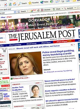 TRYKKER MUHAMMED-KARIKATURENE: Denisraelske avisen Jerusalem Post.