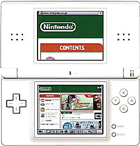 TO SKJERMER: Takket v�re Nintendos DS' to skjermer og trykkf�lsomme nederste skjerm, kan man enkelt surfe p� nettet via nettleseren norske Opera Software n� skal levere til Nintendo.