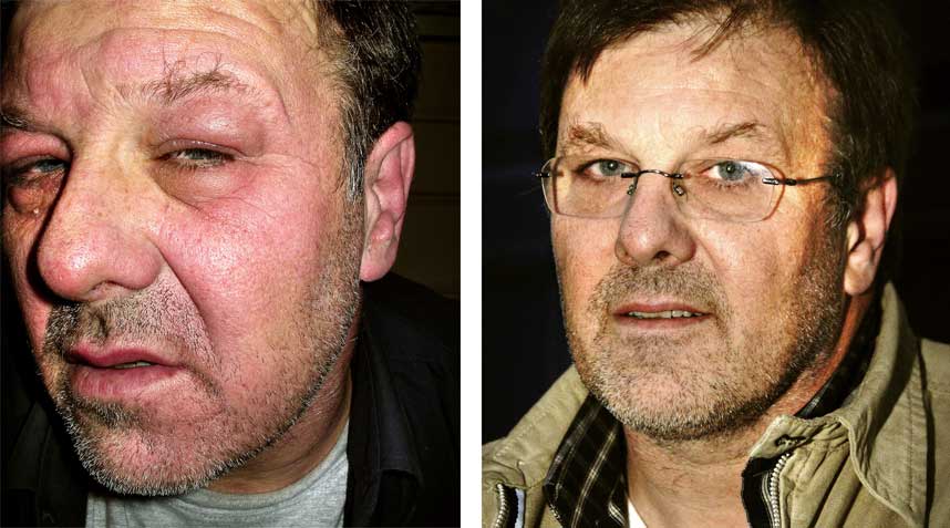 REAGERER: Slik s� tidligere plattformarbeider Jan Erik Tandberg ut etter oppussingsarbeid og maling jula 2004.