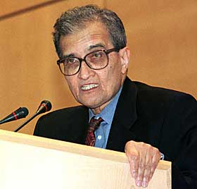 NOBELVINNER: Amartya Sen er inder og professor ved Harvard University. Han fikk Nobelprisen i �konomi i 1998.
