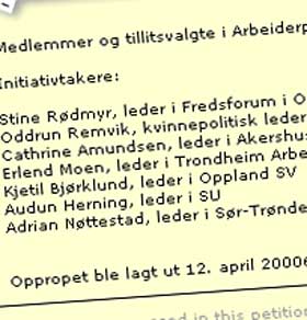 OPPROPET: Over 400 politikere i SV, Ap, og SP har skrevet under på at sier nei til å trekke tilbake bistanden til de palestinske selvstyremyndighetene.