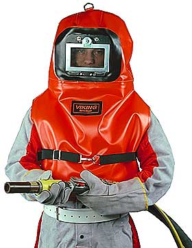 ULOVLIG: Viking Safe-Blast sandbl�semaske mengler n�dvendig CE-merking. Fagforeningen SAFE mener denne maska kan skade brukerne.