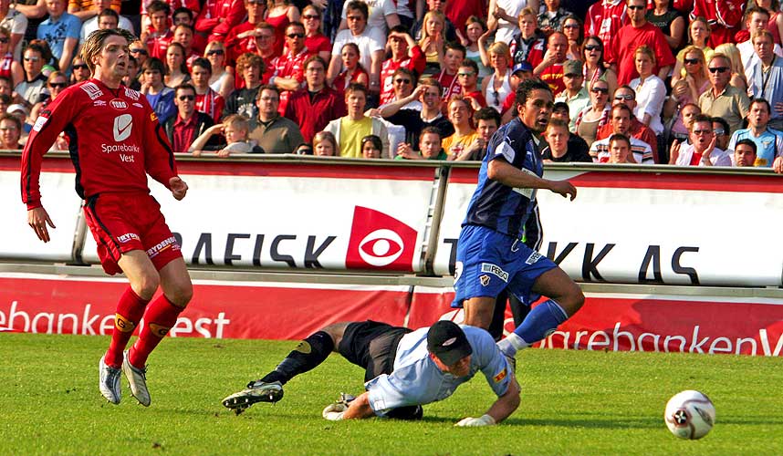 TOPPSCORER: Her scorer Nannskog sitt forel�pig femte m�l p� seks serierunder - borte mot Brann.