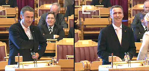 OOPS! Midt i sin redegj�relse av telefonsamtaler omkring Odfjell-utnevnelsen ringte telefonen til statsminister Jens Stoltenberg.
