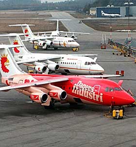 BAe 146: Denne flytypen er sv�rt utsatt for giftgasser i kabin og cockpit.