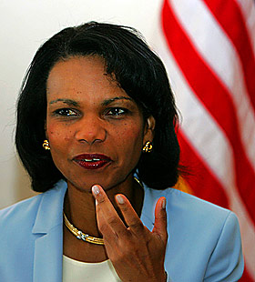 OPTMIST: USAs utenriksminister Condoleezza Rice er optimistisk og tror p� en l�sning p� konflikten mellom Israel og Libanon.