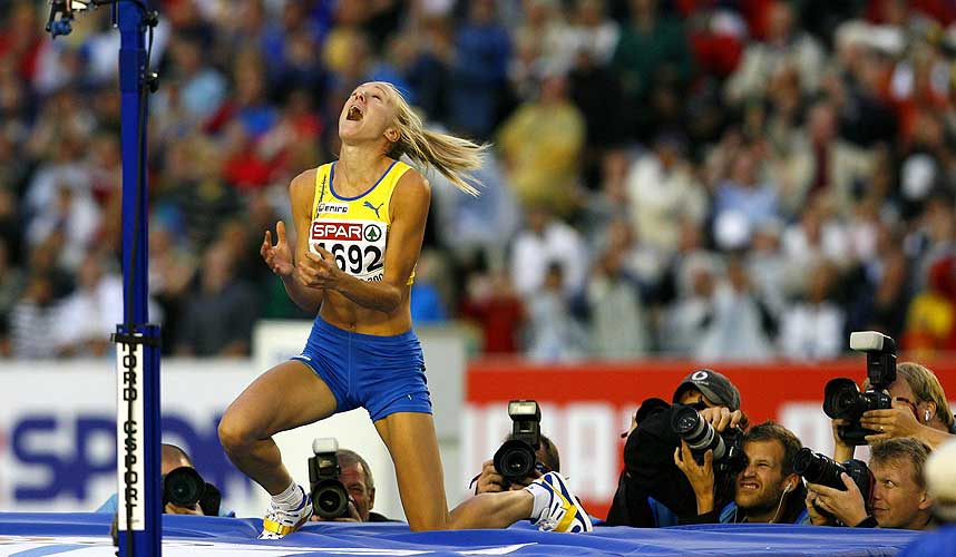 SVIKTET: Kajsa Bergqvist var storfavoritt, men m�tte n�ye seg med bronse.