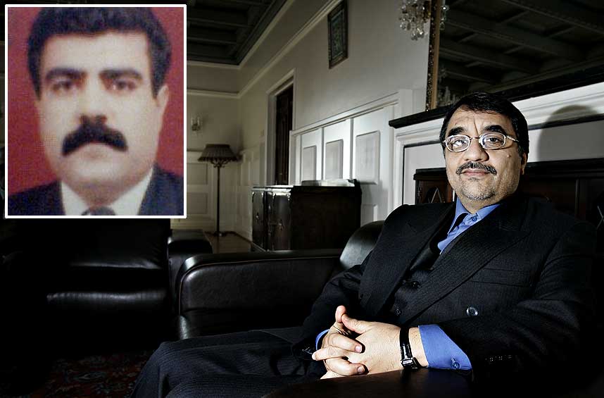 KALT INN P� TEPPET: Irans ambassad�r i Norge, Abdul-Reza Faraji Rad (hovedbilde), har flere ganger m�ttet forklare seg til norsk UD om situasjonen til Saeed Awda al-Saki (innfelt). Men Iran vil ikke engang opplyse hvor flyktningen sitter fengslet.