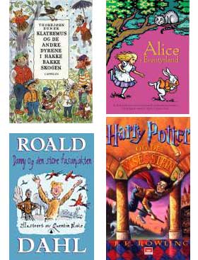 NOEN AV DE UTVALGTE: �Klatremus og dyrene i Hakkebakkeskogen�, �Alice i Eventyrland�, �Danny og den store fasanjakten� og �Harry Potter og de vises stein�.