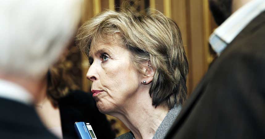 NATO: Forsvarsminister Anne-Grete Str�m-Erichsen mener Nato kan vinne en krig mot Taliban.