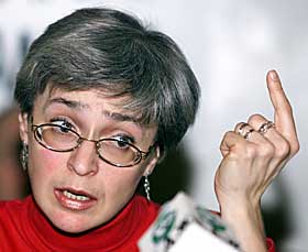 DREPT: Journalist Anna Politkovskaja.