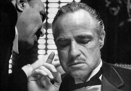 Gudfaren: Mannen med den ber�mte underkjeven, Marlon Brando, slik vi husker han fra �Gudfaren�-triologien.