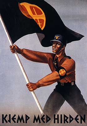 PROPAGANDA: En av tyskernes propagandaplakater i Norge under andre verdenskrig.