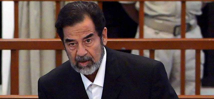 SKAL HENGES: Saddam Hussein ble d�mt til d�den i dag tidlig.