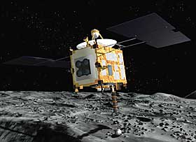 JAPAN ER MED: Flere romfartsorganisasjoner sysler med planetbeskyttelse. Japan hadde i fjor vellykked landing og take-off p� asteroiden Itokawa.