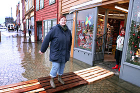 F�RJULSSTEMNING: Slik s� det ut p� Bryggen i Bergen i desember.