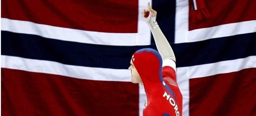 NORSK JUBEL: Even Wetten er tidenes raskeste nordmann p� sk�yter.