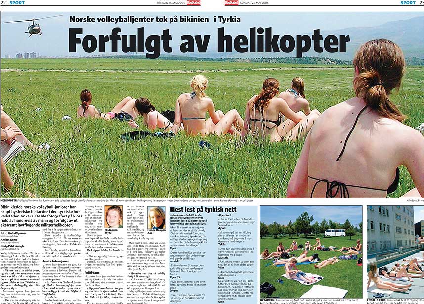 SKAPTE SENSASJON: De norske volleyballjuniorene skapte sensasjon og n�rmest hysteriske tilstander da de var i Tyrkia under EM-kvalifiseringen i fjor.