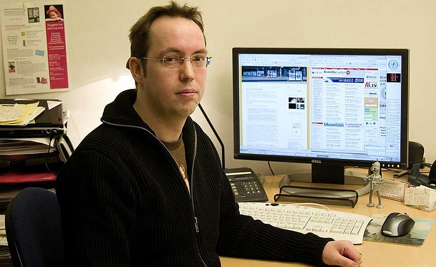 TRUES: Jarle Dahl Bergersen (36) skrev kritisk om telefonselgere p� sin private blogg. Det gikk ikke up�aktet hen...