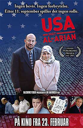 PREMIERE FREDAG: USA mot Al-Arian. Du kan lese mer om filmen p� nettsidene.
