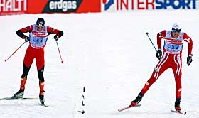 KNEP BRONSEN: Moan fikk kaste seg f�rst i m�l. Det ga bronse, Tyskland og Finland var i m�l over minuttet f�r.