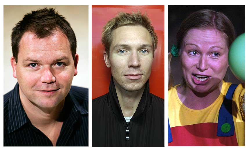 NOMINERT TIL IBSENPRISEN: Dramatikerne Arne Lygre, Christopher Gr�ndahl og Janne Langaas (her fra en tidligere forestilling).
