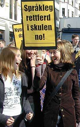 SPR�KSTRID: Fra en demonstrasjon i �lesund for programvare p� nynorsk.
