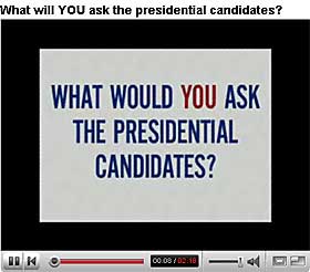 HVA VIL DU SP�RRE OM? Milj�sp�rsm�l, Irak, homofiles rettigheter og offentlig helse st�r p� agendaen til de amerikanerne som har sendt inn sp�rsm�l til presidentkandidatene.