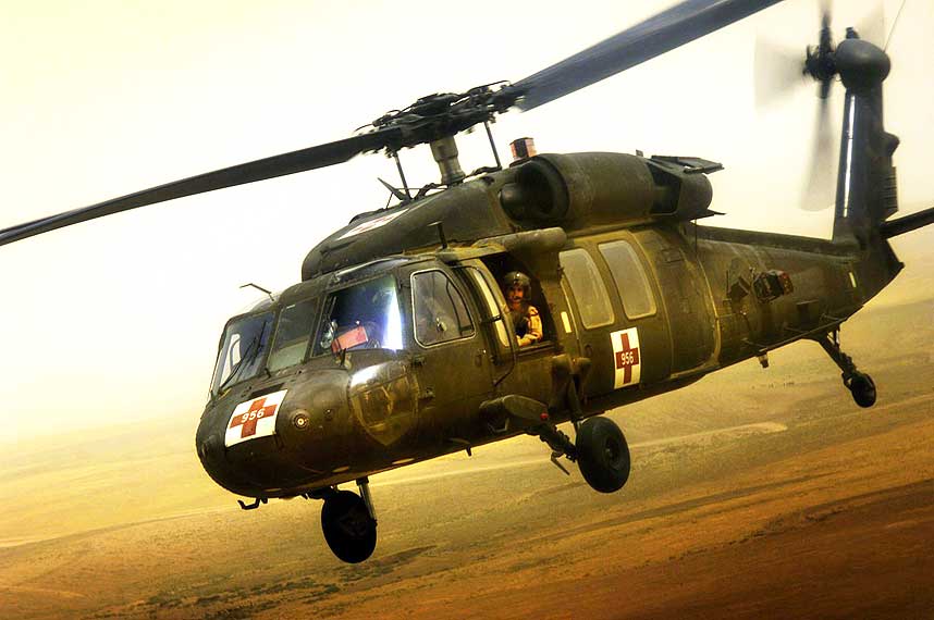 KRASJET: Det var et helikopter av denne typen, en Black Hawk, som styrtet i Nord-Irak i natt.
