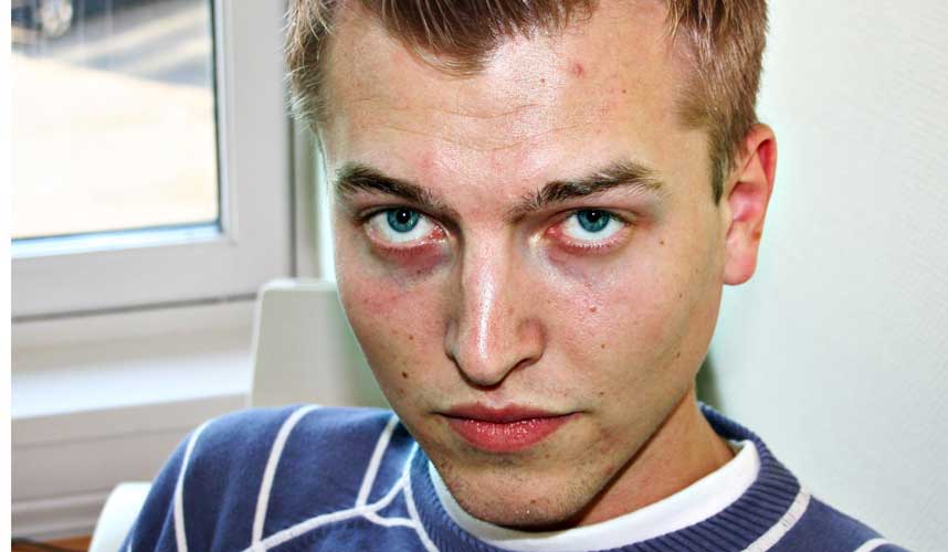 SL�TT NED: Magnus M�ller (22) representerte Fremskrittspartiet p� skoledebatt.