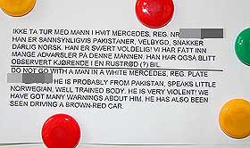 ADVARSELEN: Hos Pro Sentret i Tollbugata kan man henge opp advarsler mot potensielt farlige kunder p� en oppslagstavle. Dette er advarselen mot mannen som n� er siktet for to voldtekter.