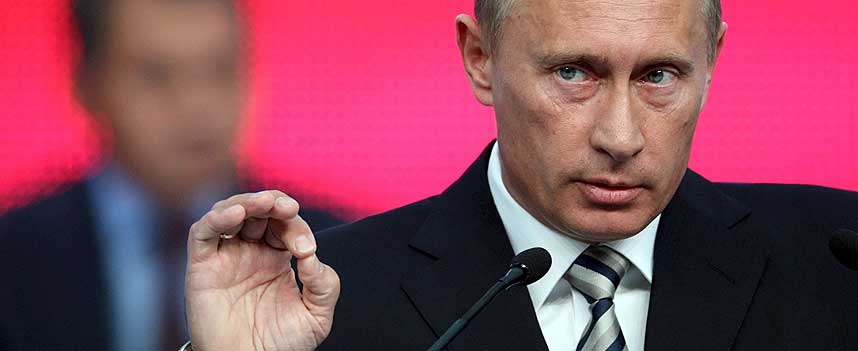 TOPPKANDIDAT: Vladimir Putin ble i dag lansert som f�rstekandidat for partiet Det forente Russland i det kommende parlamentsvalget.