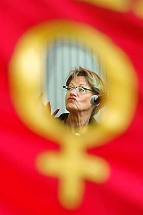 FEMINIST: Svenske Gudrun Schyman er blant Nordens mest framtredende feminister.