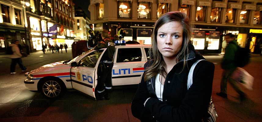 OVERFALT: Her p� Egertorget midt p� Karl Johan ble Bettina Jevne banket opp av en jentegjeng to ganger.
